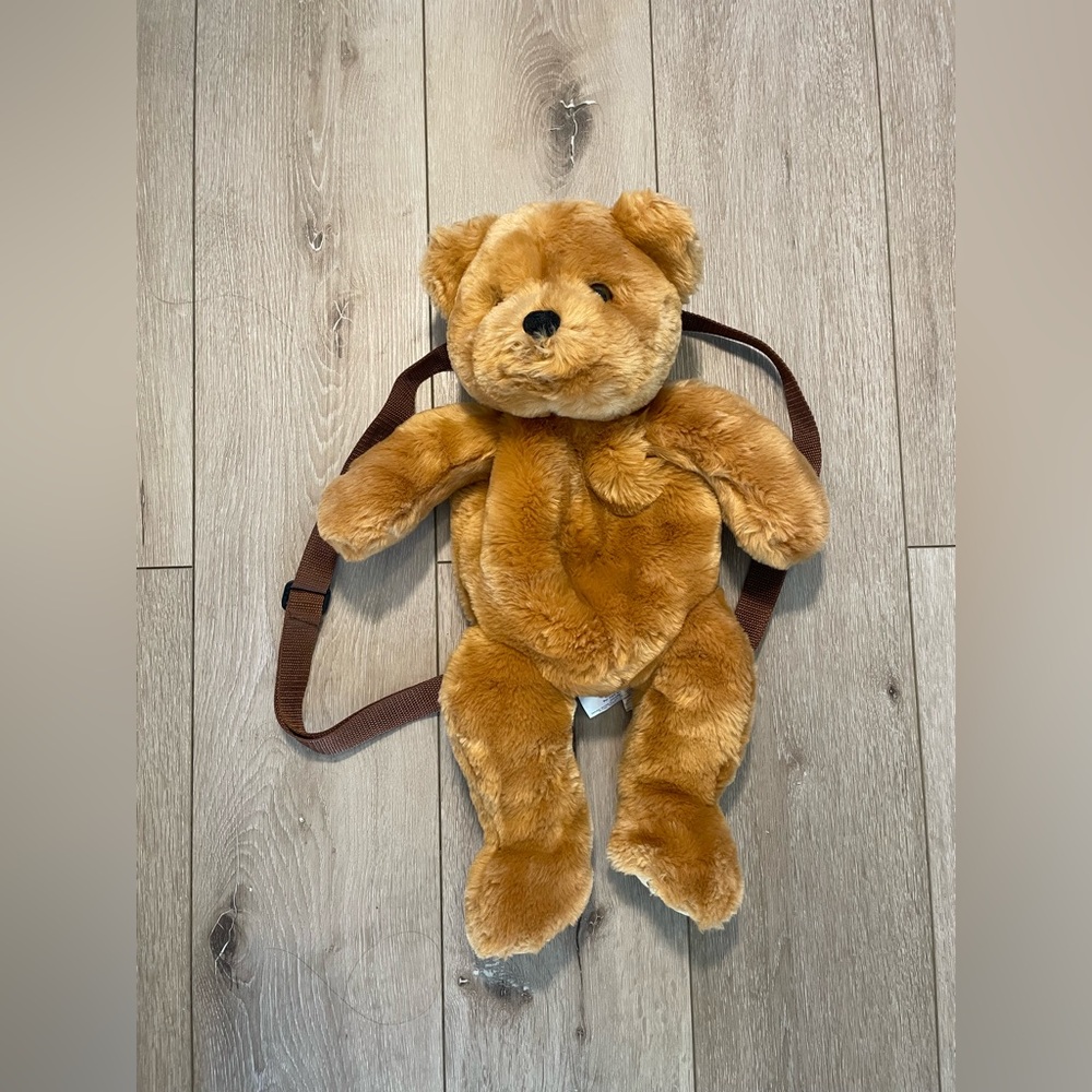 Brown Plush Teddy‎ Bear Backpack Creature Comforts Adjustable Straps